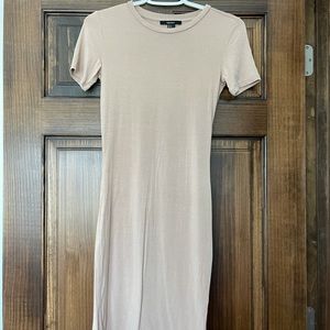 Size small tan midi dress from Forever21